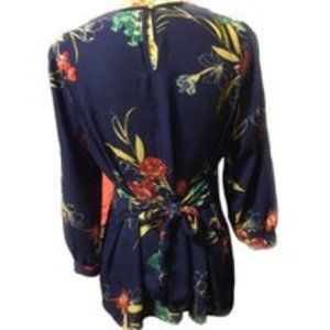 Blue Floral Blouse